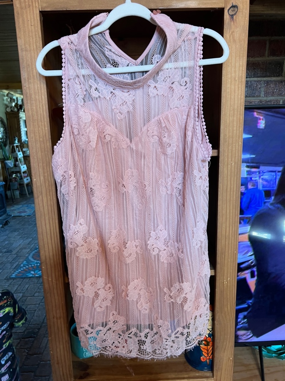 Shannon Ford New York Pink Lace Tank - 1X